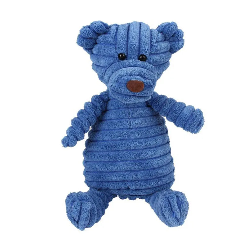 Corduroy Dog Toy – Squeaky, Soft & Tough for All Sizes
