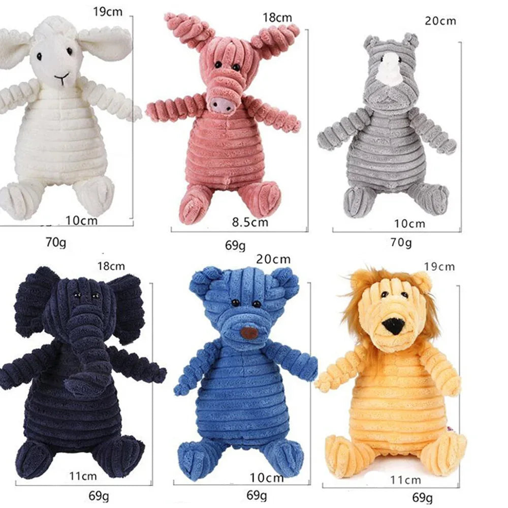 Corduroy Dog Toy – Squeaky, Soft & Tough for All Sizes