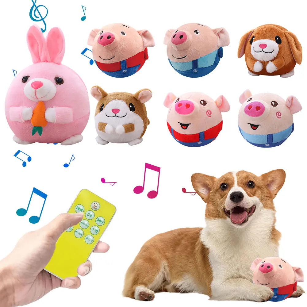 USB Rechargeable Talking Toy – Moving Plush for Dogs & Cats