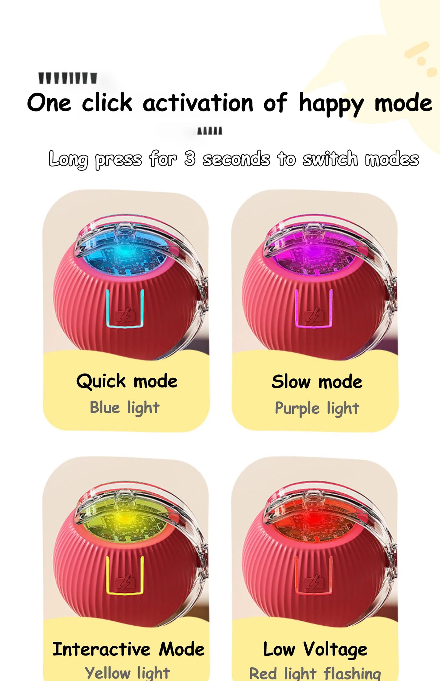 Interactive Cat Ball Toy – Rechargeable & Motion-Activated