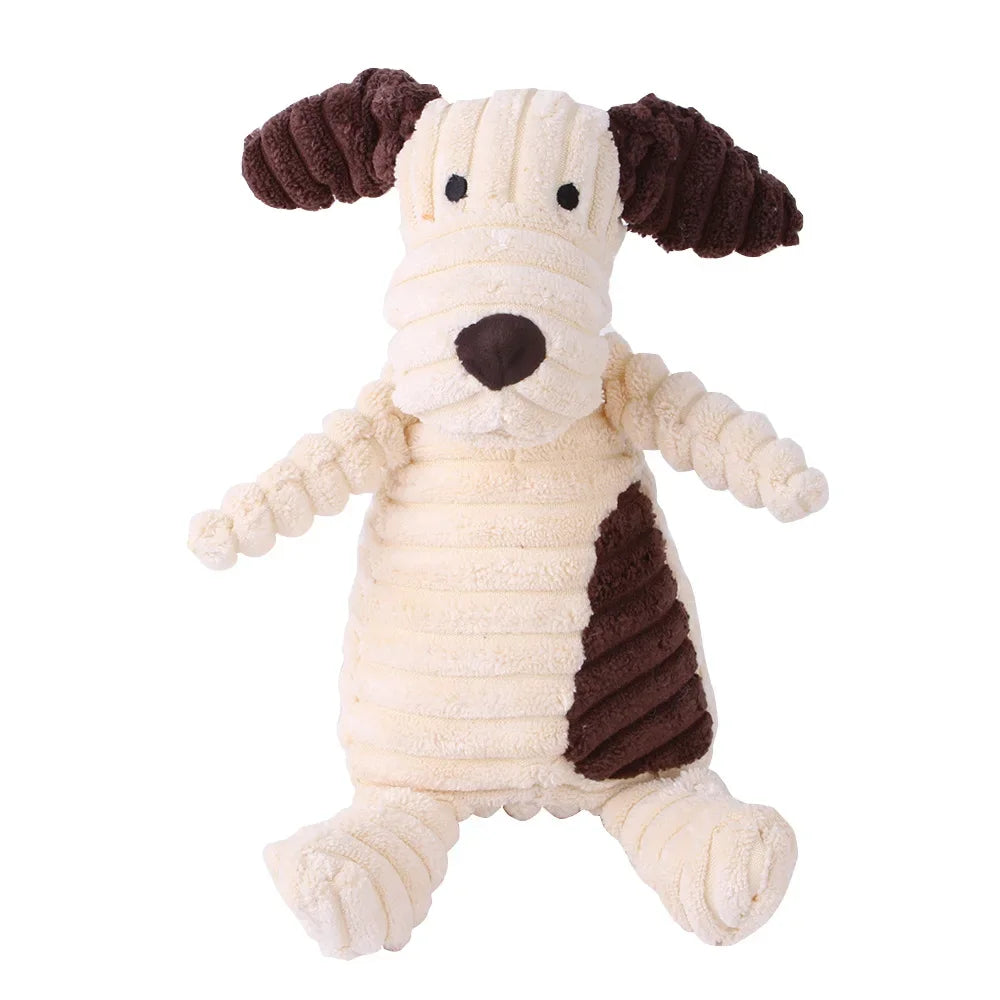 Corduroy Dog Toy – Squeaky, Soft & Tough for All Sizes