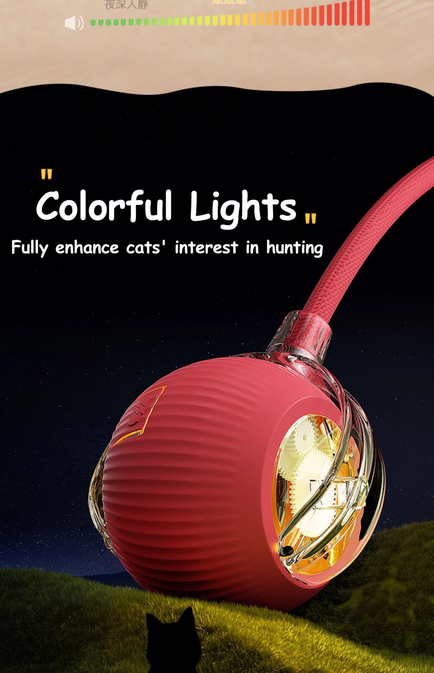 Interactive Cat Ball Toy – Rechargeable & Motion-Activated