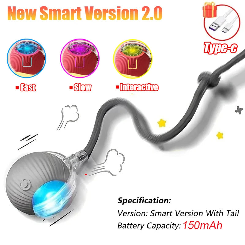Interactive Cat Ball Toy – Rechargeable & Motion-Activated