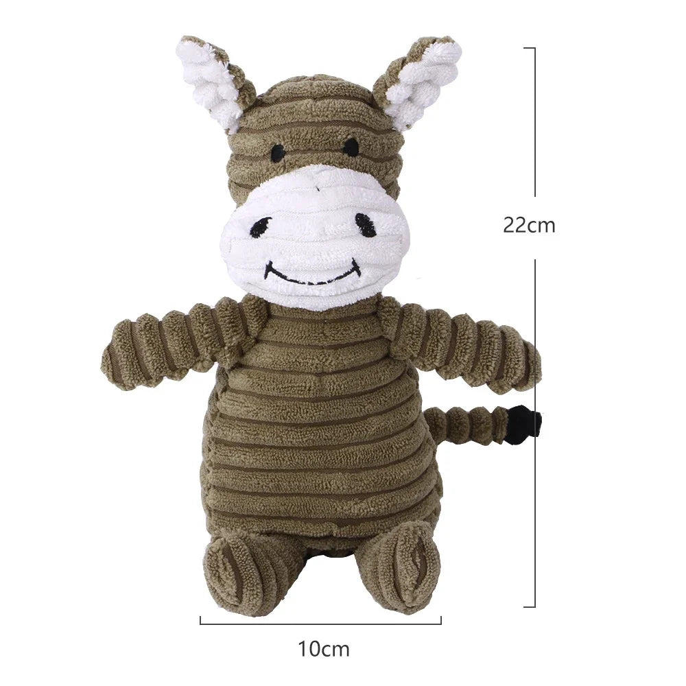Corduroy Dog Toy – Squeaky, Soft & Tough for All Sizes