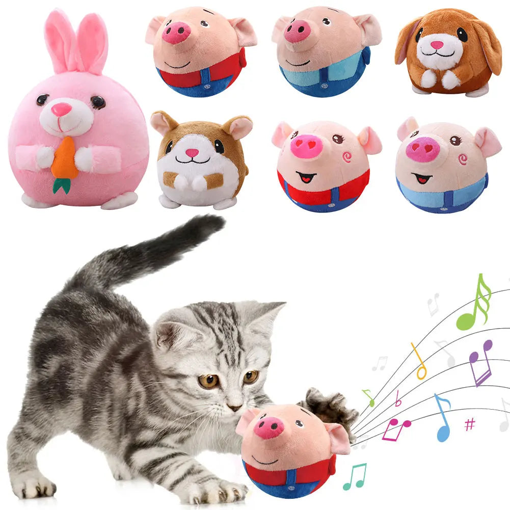 USB Rechargeable Talking Toy – Moving Plush for Dogs & Cats