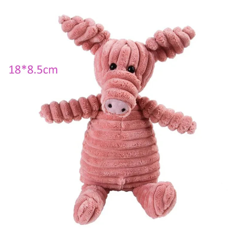 Corduroy Dog Toy – Squeaky, Soft & Tough for All Sizes