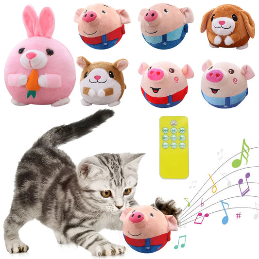 USB Rechargeable Talking Toy – Moving Plush for Dogs & Cats